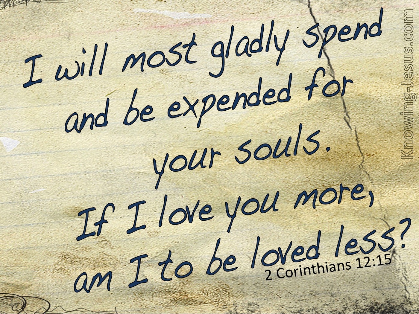 2 Corinthians 12:15 Spent And Expended For You (beige)